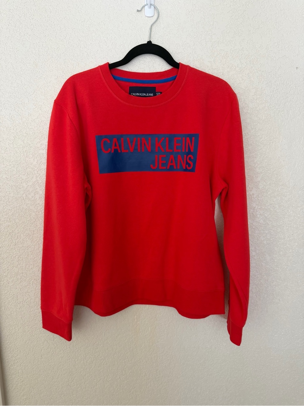 Calvin Klein Jeans Red Logo Crewneck Sweatshirt Women’s XL